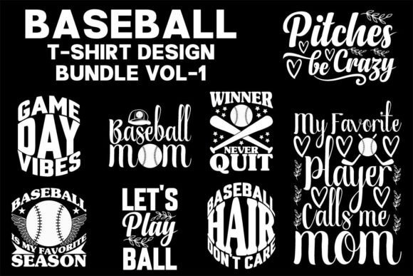 Baseball Typography Svg Design VOL-1 Graphics & Crafts
