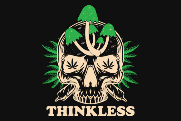 Cannabis Skull Vintage SVG: Graphics for Crafts & Publishing