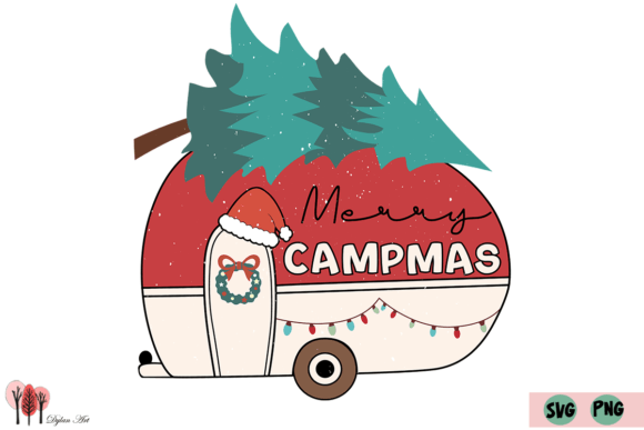 Christmas Camper SVG PNG for Graphics and Crafts