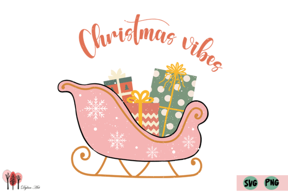 Christmas Santa Sleigh SVG PNG for Graphics and Crafts