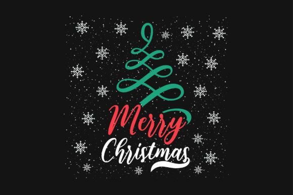 Christmas Tree Vector SVG T-shirt Graphic for Crafts