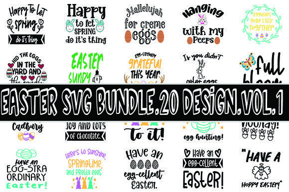 Easter SVG Bundle: 20 Designs for Embroidery Projects