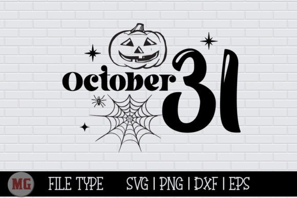 October 31 Halloween SVG Design for Crafts & Graphics