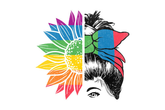 Sunflower Pride Rainbow SVG Sublimation