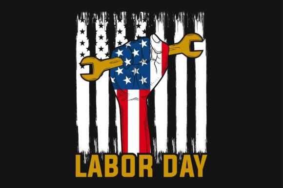 USA Flag Labor Day Typography SVG Vector Review