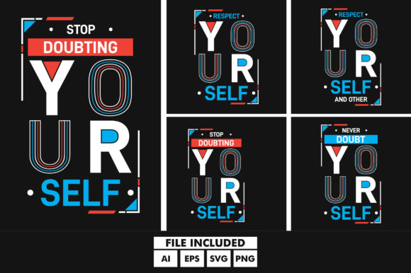 Yourself Typography Quotes SVG Graphics for Crafts